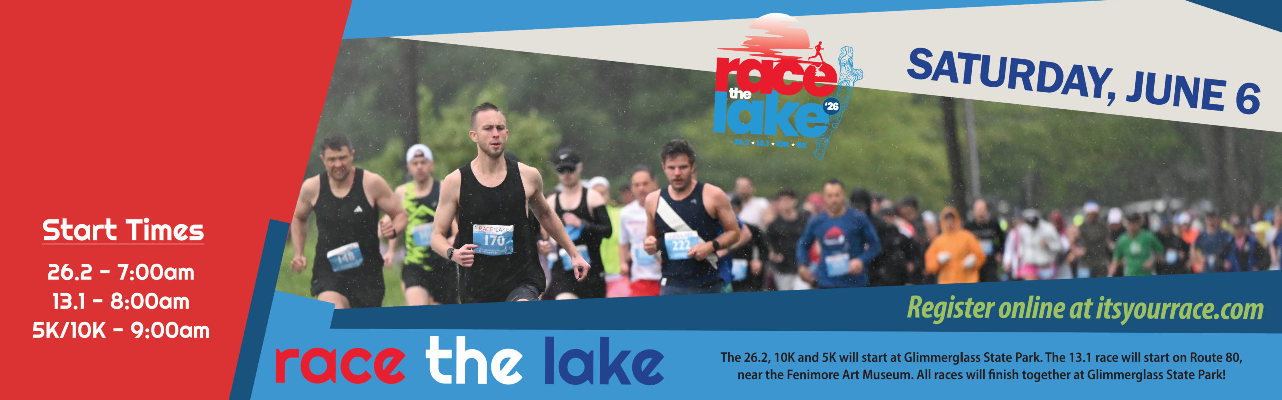 Race the Lake Marathon, Half Marathon 10k & 5k • Saturday, June 6